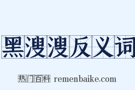 黑溲溲反义词是什么意思的图片